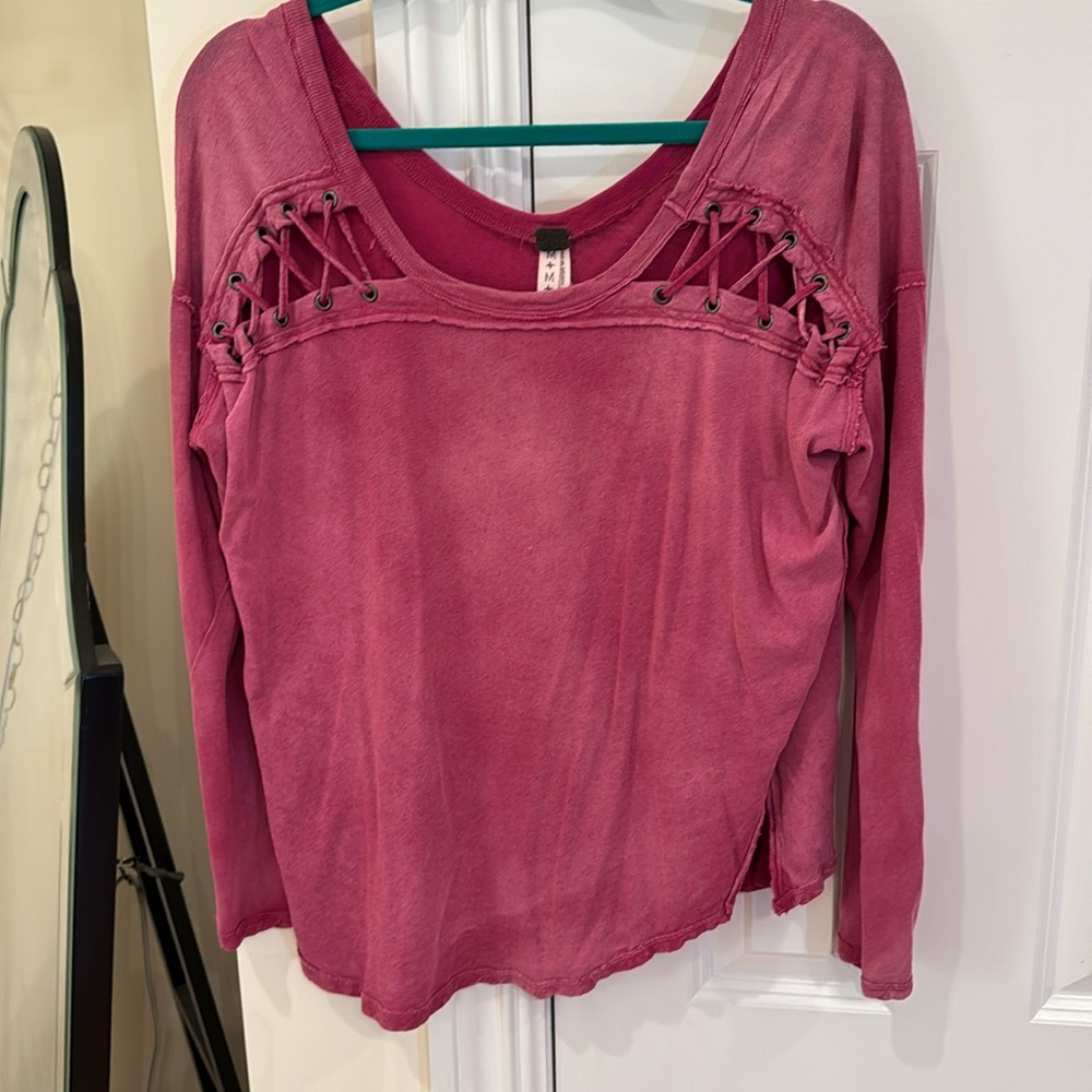 We The Free pink long sleeve shirt